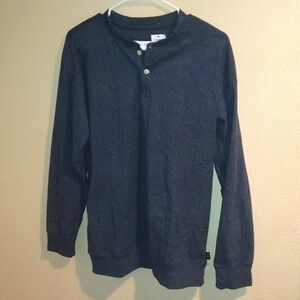 NWT Abercrombie Kids Blue 1/4 Button Down Pullover Long Sleeve Top 15/16